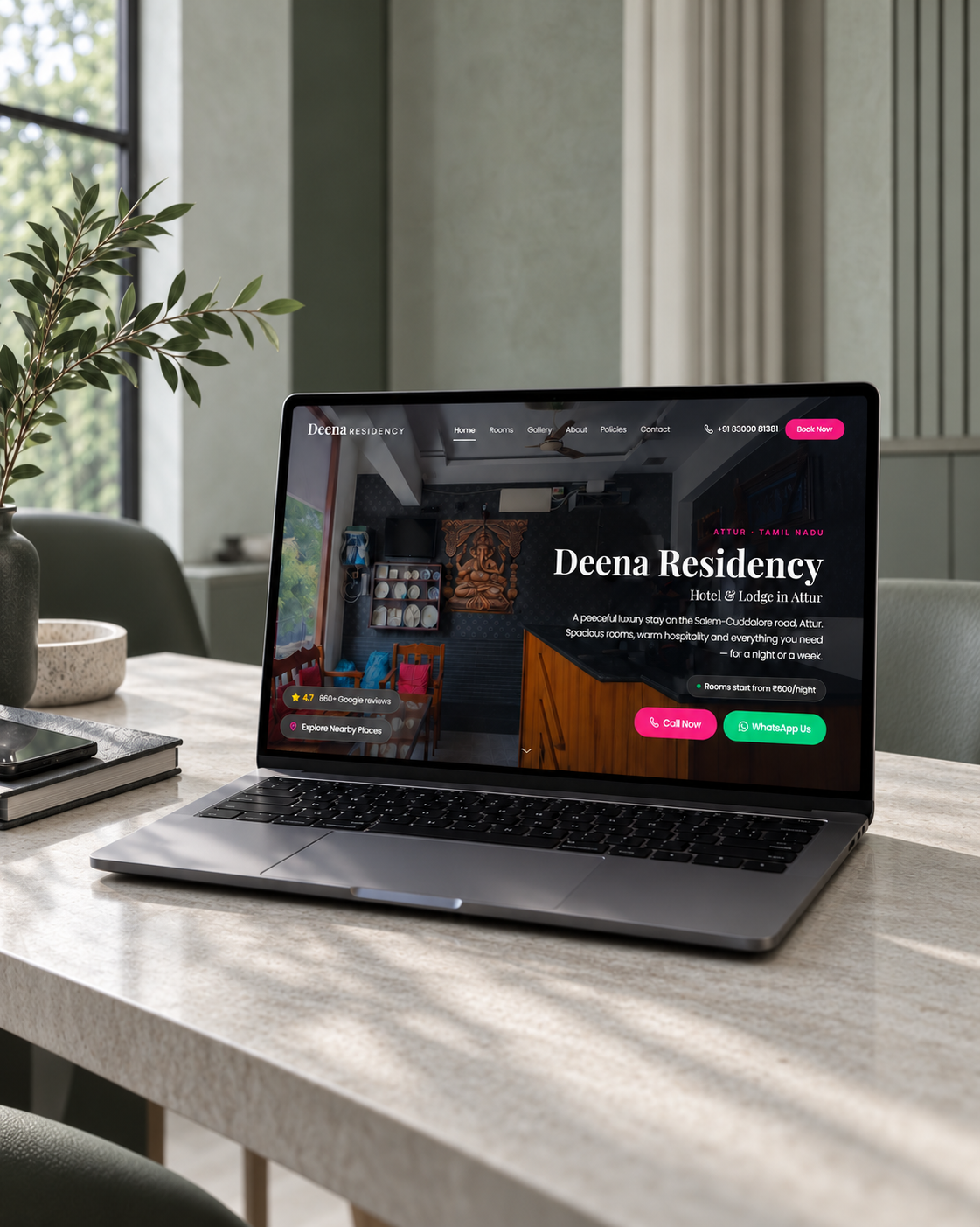 Deena Residency website development